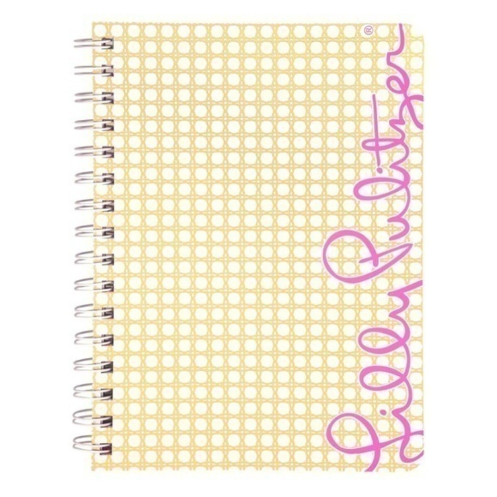 NWT Lilly Pulitzer Mini Notebook Gold Metallic Caning
